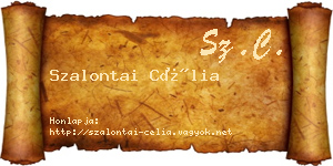 Szalontai Célia névjegykártya